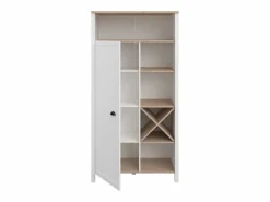 Hot Buffet Cocina Coper Botellero 1 Puerta 9 Estantes /Roble 95x185 cm Aparador De Cocina