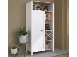 Hot Buffet Cocina Coper Botellero 1 Puerta 9 Estantes /Roble 95x185 cm Aparador De Cocina