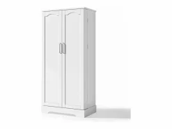 ModernLuxe Buffet de cocina 60×35×128 cm - con sensor de luz LED - con 2 puertas - con estantes -