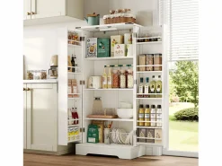 New Buffet de cocina 60×35×128.5 cm - con LED - 2 puertas con estantes - Aparador De Cocina