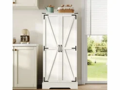 New Buffet de cocina 60×35×128.5 cm - con LED - 2 puertas con estantes - Aparador De Cocina