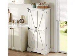 New Buffet de cocina 60×35×128.5 cm - con LED - 2 puertas con estantes - Aparador De Cocina