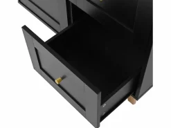 ModernLuxe Buffet de cocina moderno 120x40x184cm - con toma de corriente y portacopas de vino - con 3 cajones y 5 puertas -