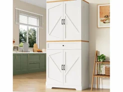 Outlet Buffet de cocina moderno 80x40x180 cm - 4 puertas + 1 cajón - mueble alto - MDF - Aparador De Cocina