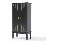 Sale Buffet de cocina 59x30x120cm - 2 puertas de almacenamiento con estantes - estilo retro - Aparador De Cocina