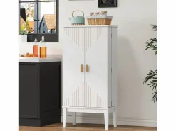 Buffet de cocina 59x30x120cm - 2 puertas de almacenamiento con estantes - estilo retro - Aparador De Cocina