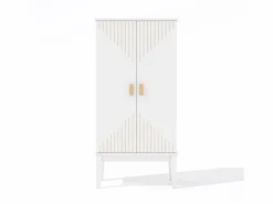 Buffet de cocina 59x30x120cm - 2 puertas de almacenamiento con estantes - estilo retro - Aparador De Cocina