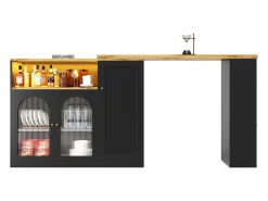 ModernLuxe Buffet、Mueble de barra corrediza de MDF - Con LED y gamas varias -