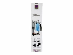 Discount Five Burro Ropa Doble Icare Ruedas 80x98-170 cm Negro