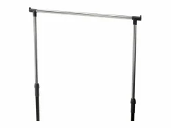 Burro/perchero con ruedas inox/ 90/160x80x42 cm Negro