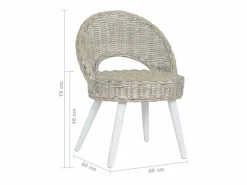 Outlet Clicnbuy Butaca de ratán kubu Blanco