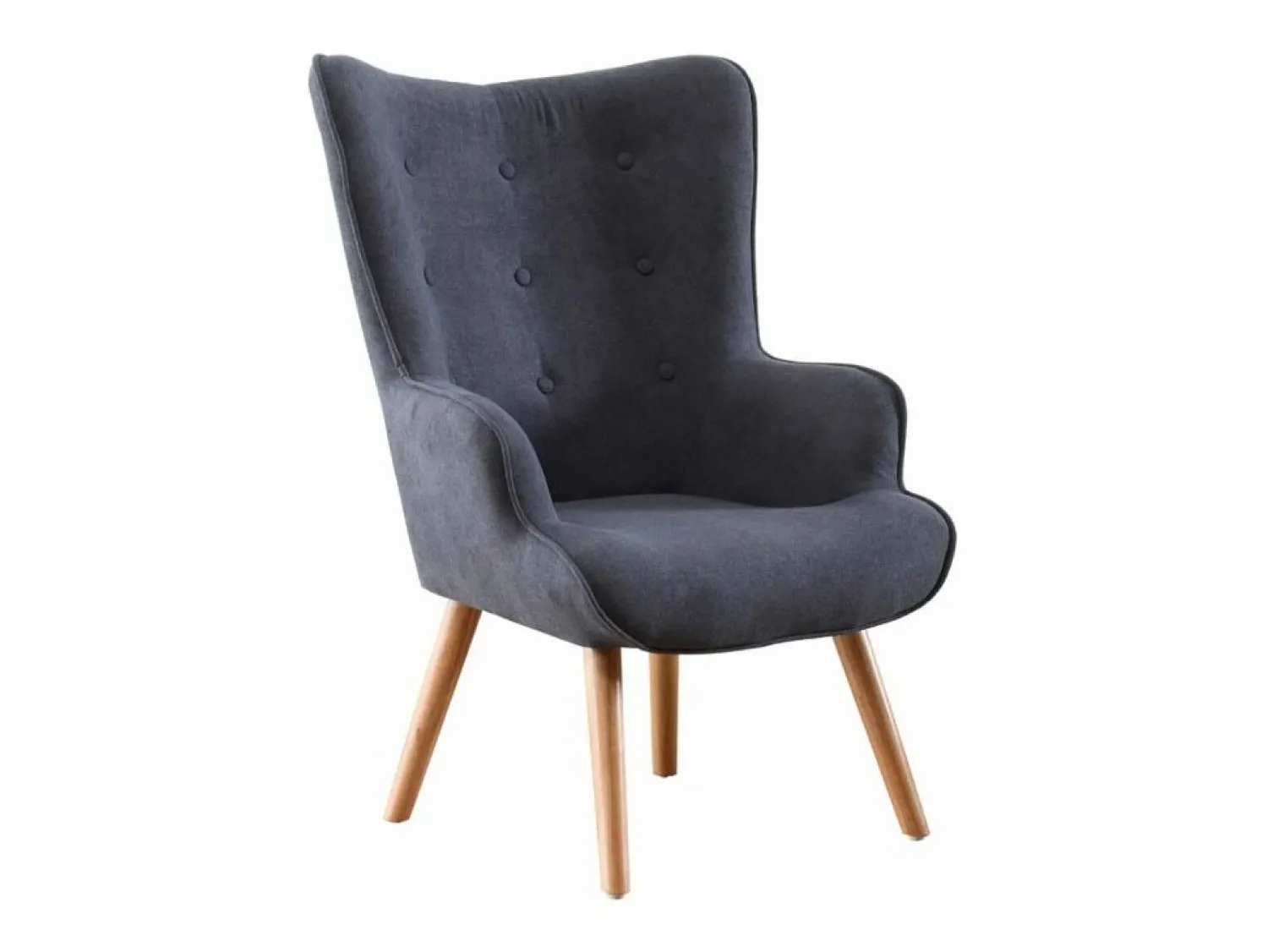 Outlet Butaca de 95x71x75 cm con reposabrazos en color y patas de madera marrones Dakota Sillón Escandinavo