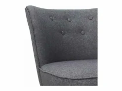 Cambia tus muebles Butaca de 77x58x57 cm de tela antimanchas en color marengo y patas de madera Daven