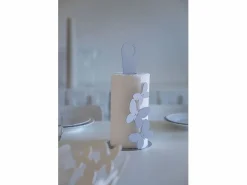 Online Butterfly - Portarrollos de sobremesa, acero moderno para 3 rollos, baño y cocina, Fabricado en Italia Blanco