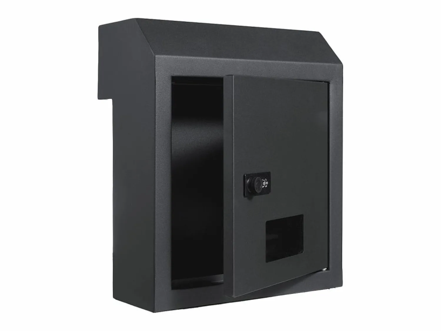 Outlet Buzón Con Llave a Través de la Puerta SucceBuy, Cerradura de Combinación, Gris Oscuro – Almacenamiento Seguro y Elegante del Correo Negro