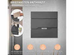 Sale ML-DESIGN Buzón correos en pie antracita casillero depósito periódico cartas soporte 170cm Gris antracita