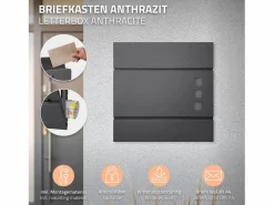 ECD Germany Buzón correos pie antracita casillero depósito periódico carta soporte antracita