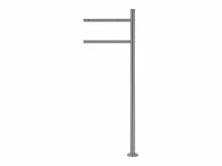 Outlet ML-DESIGN Buzón de acero inoxidable antracita de correo periodicos + poste 120cm plata Gris antracita