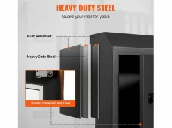 Buzón de Correo con Cerradura Combinada para Dejar las Llaves en la Puerta de SucceBuy, Color Negro