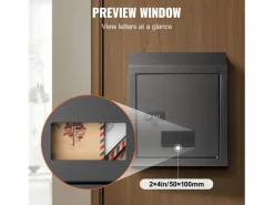 Buzón de Correo con Cerradura Combinada para Dejar las Llaves en la Puerta de SucceBuy, Color Negro