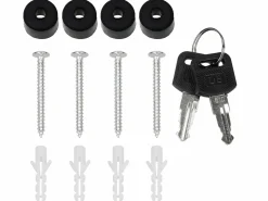 ECD Germany Buzón de pared con compartimento para periódicos 3 ventanas