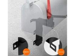 Clearance ML-DESIGN Buzón de pared con diseño de estilo americano, buzón de correos de EE. UU. Negro