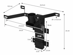 Clearance ML-DESIGN Buzón de pared con diseño de estilo americano, buzón de correos de EE. UU. Negro