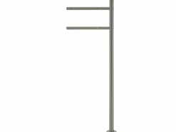 ML-DESIGN Buzón de pie con compartimento para periódicos antracita con diseño de madera