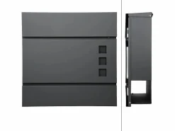 New Buzón moderno antracita + compartimento para periódicos 2 llaves Buzón