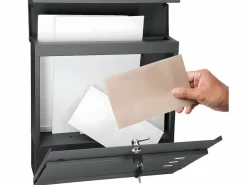 New Buzón moderno antracita + compartimento para periódicos 2 llaves Buzón