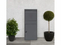 ML-DESIGN Buzón para paquetes antracita acero galvanizado compartimento solapa paquetería