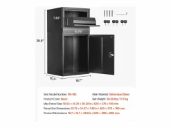 Buzón SucceBuy Buzón de Entrega para Exteriores con Cerradura para Entregas Seguras, 99 cm