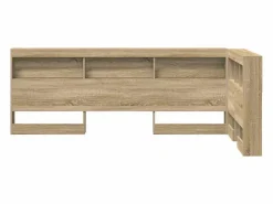 New Cabecera de almacenamiento con estante Roble Sonoma 90 cm Cabecero Y Puente De Cama