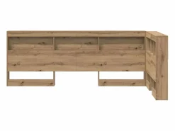 Sale Clicnbuy Cabecera de almacenamiento con estante Roble artisan 90 cm Marru00f3n