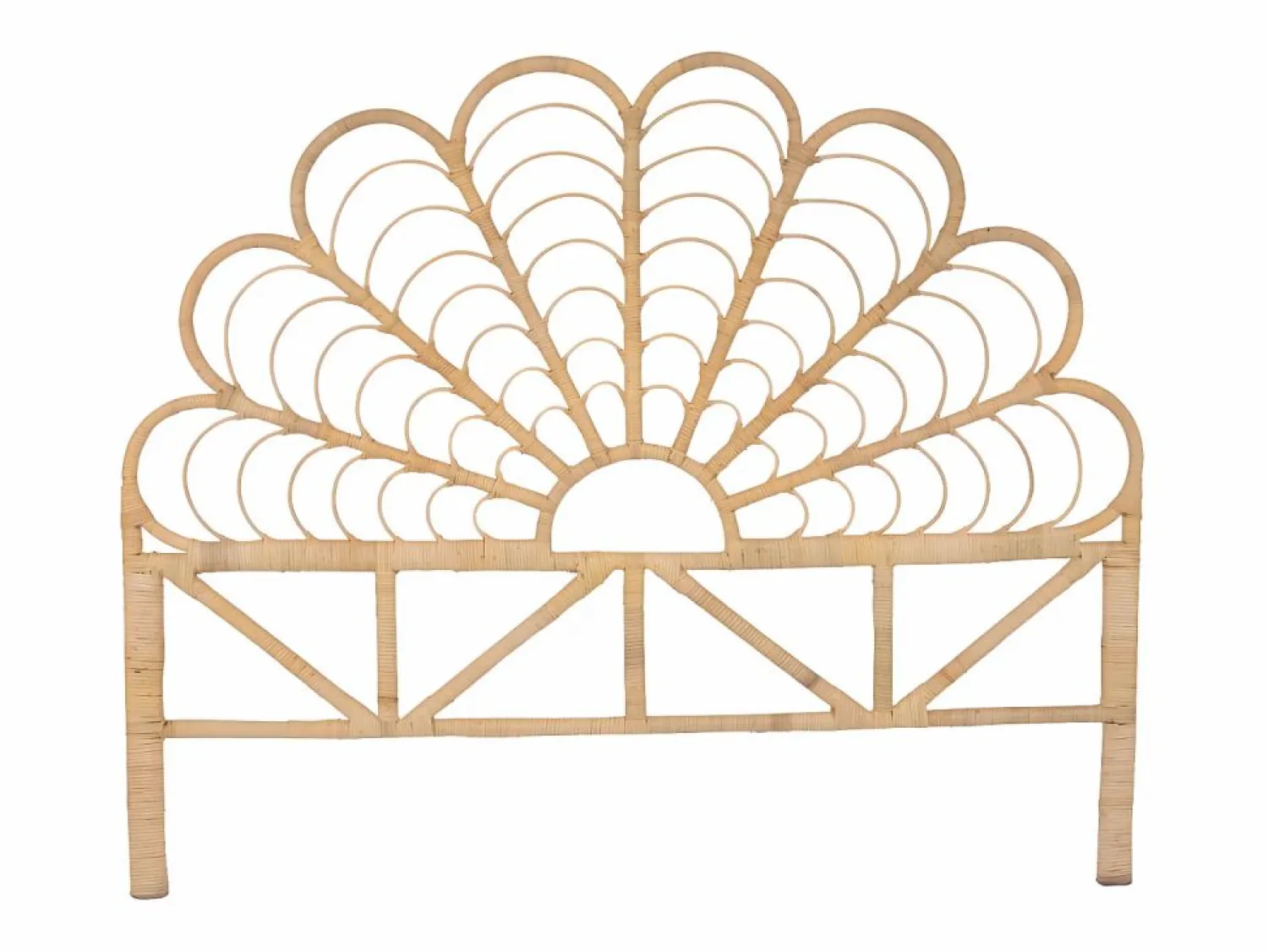 Clearance Vente-unique Cabecero 160 cm de ratán color natural FLOSIA Color natural claro