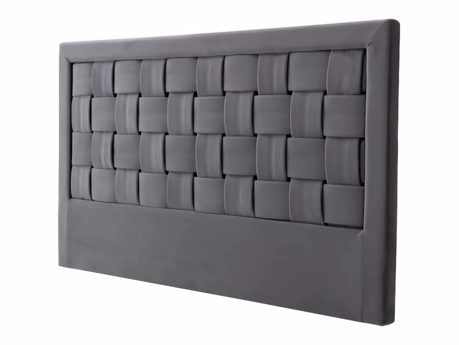 New Vente-unique Cabecero 140 cm Terciopelo oscuro. JENNA Gris