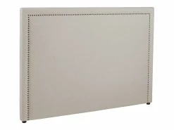 Discount Vente-unique Cabecero acabado con tachuelas 190 cm en tela efecto lino - ALVISE Beige