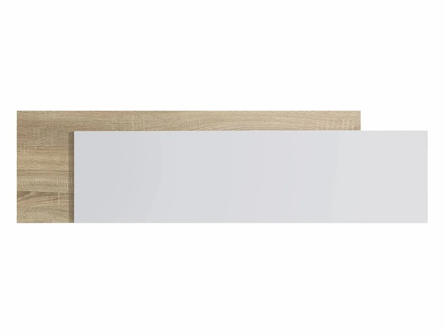 Outlet Cabecero Cama en Color Roble - Blanco (Largo 185 cm/Alto 50 cm/Grosor 3 cm) - Buyqualia Muebles Niño
