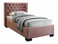 Vente-unique Cabecero cama tapizado 90x200 cm terciopelo + colchón - MASSIMO