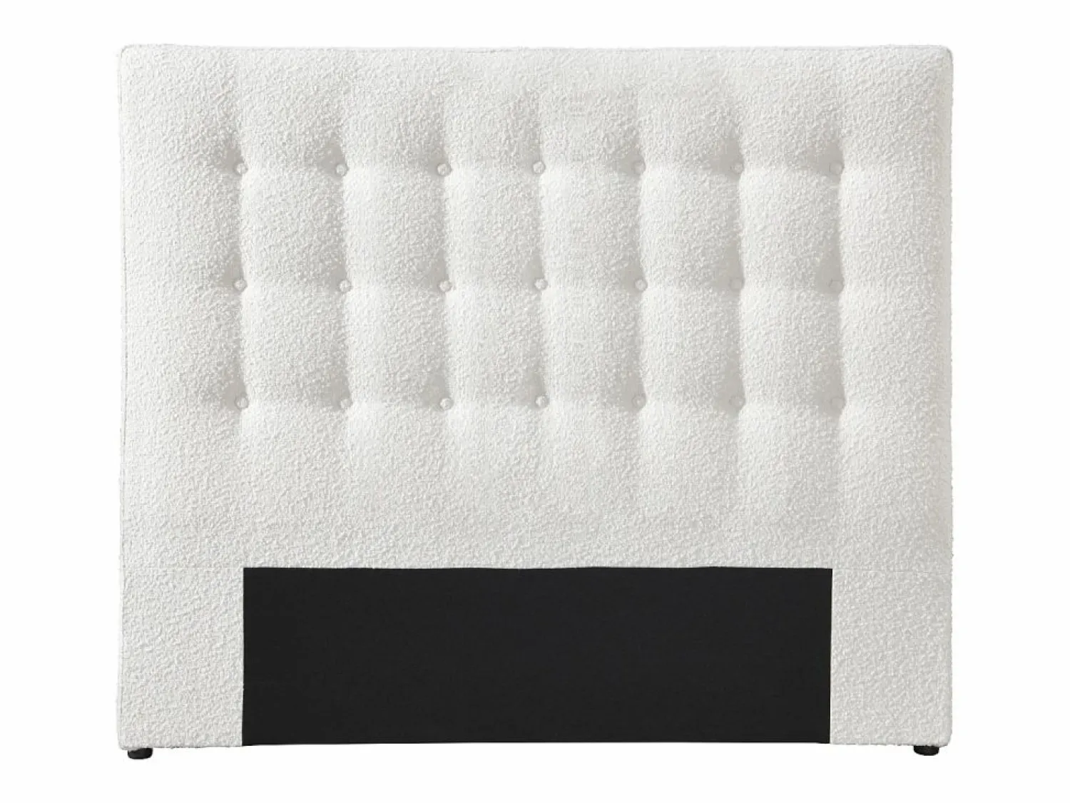 Vente-unique Cabecero capitoné de 160 cm en tela bouclé - FRANCESCO