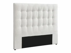 Vente-unique Cabecero capitoné de 160 cm en tela bouclé - FRANCESCO