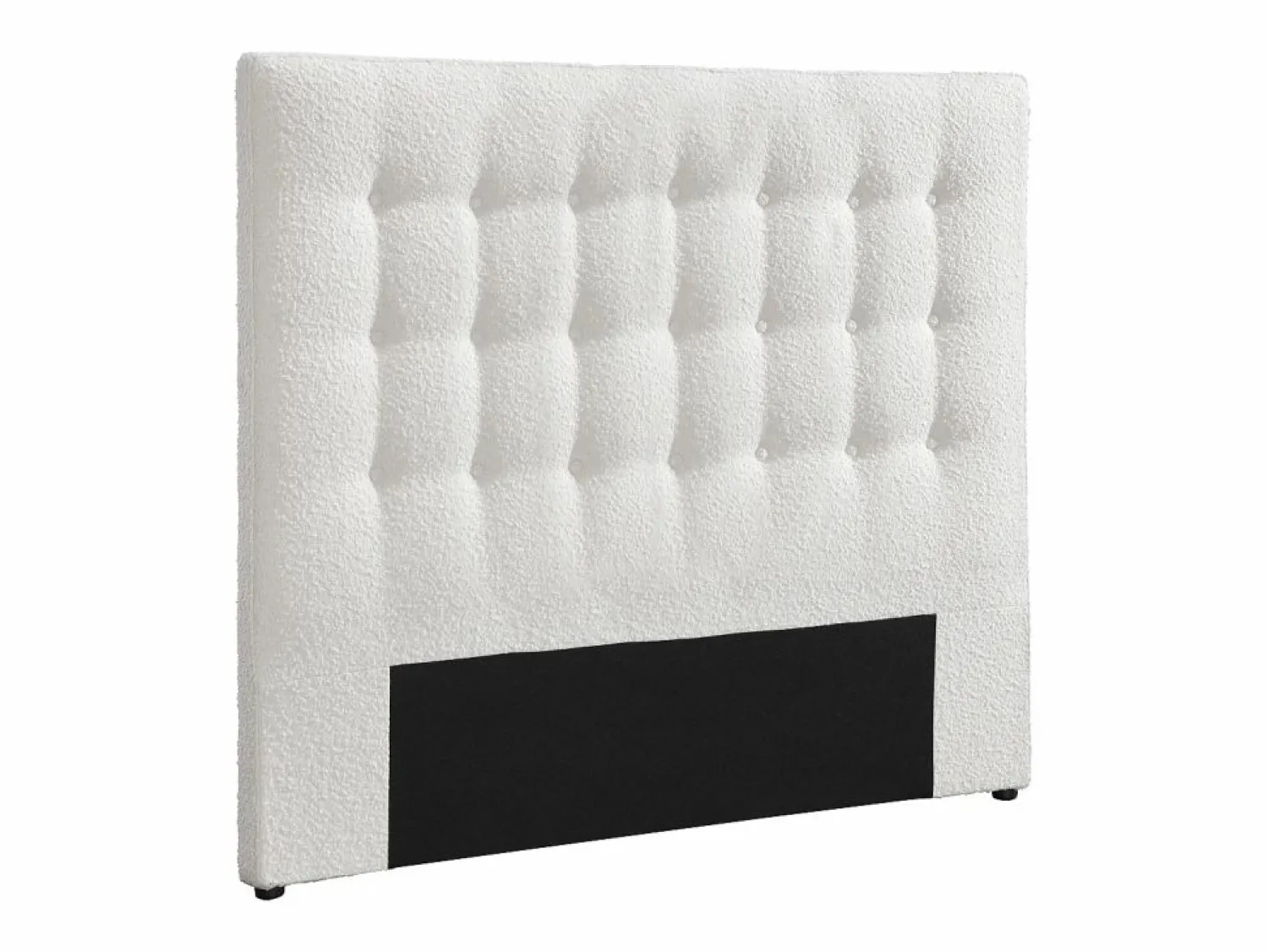 Vente-unique Cabecero capitoné de 160 cm en tela bouclé - FRANCESCO
