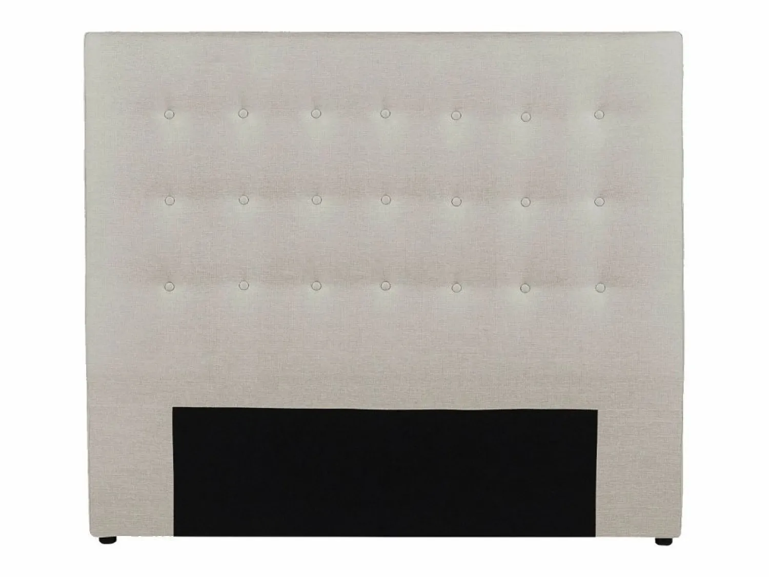 Outlet Vente-unique Cabecero capitoné FRANCESCO - 160 cm - Tela color Beige