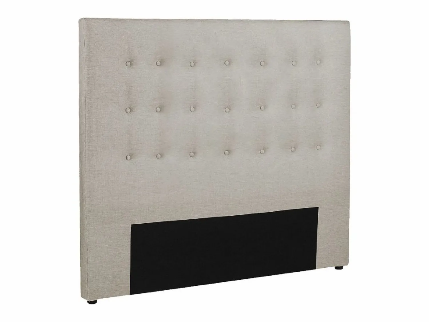 Outlet Vente-unique Cabecero capitoné FRANCESCO - 160 cm - Tela color Beige