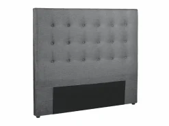 Outlet Vente-unique Cabecero capitoné FRANCESCO - 140 cm - Tela color Gris