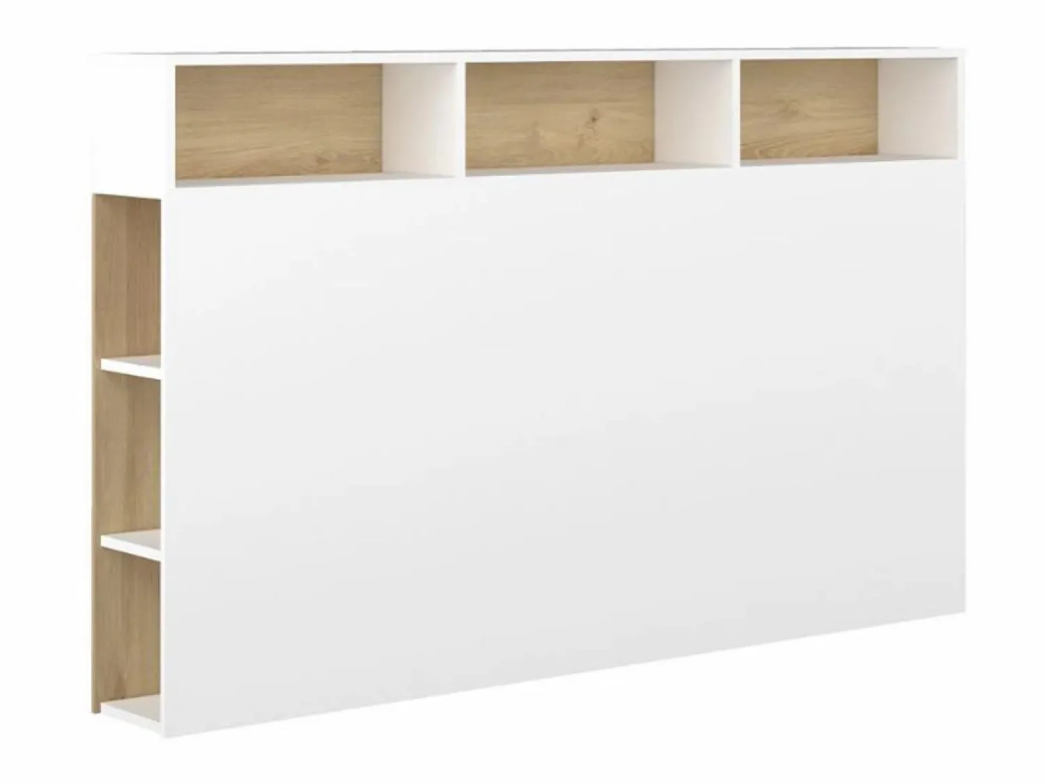 Vente-unique Cabecero con compartimentos 160 cm color y roble. NASTIA