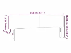 Clearance Cabecero con LED cuero sintético 160x5x78/88 cm Cabecero Y Puente De Cama