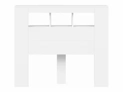 Outlet vidaxl Cabecero con LED madera de ingeniería 120x18,5x103,5 cm Blanco