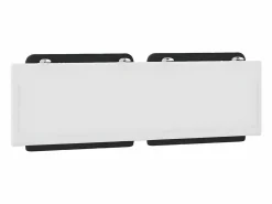 Clicnbuy Cabecero de cama acolchado cuero sintético blanco 160 cm