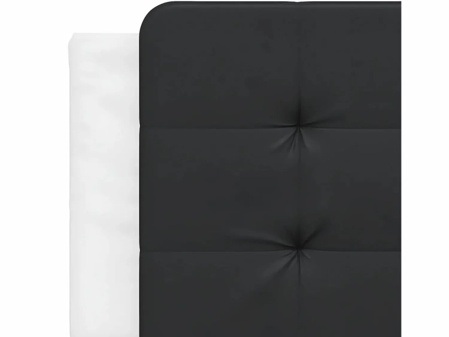 Clicnbuy Cabecero de cama acolchado cuero sintético blanco 160 cm